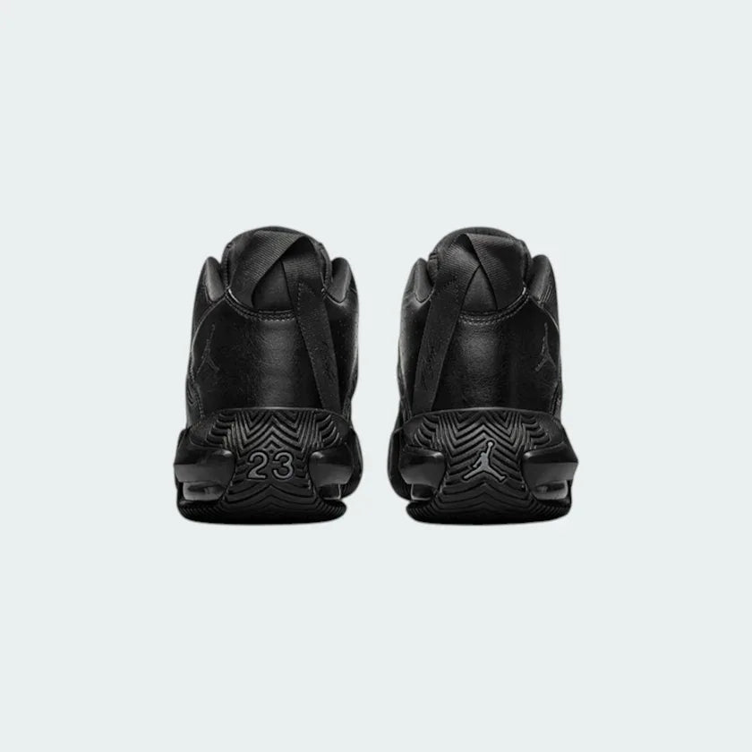 Rear view of the Jordan Stay Loyal men's trainers, focusing on the structured heel and Jordan branding.
