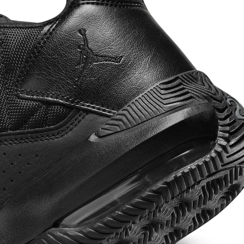 Detailed zoom on the outsole and midsole of the Jordan Stay Loyal men's trainers, highlighting the cushioned foam and durable rubber outsole