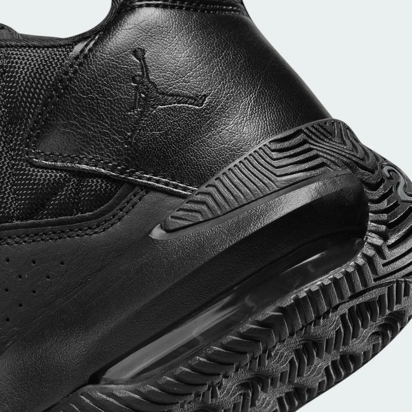 Detailed zoom on the outsole and midsole of the Jordan Stay Loyal men's trainers, highlighting the cushioned foam and durable rubber outsole