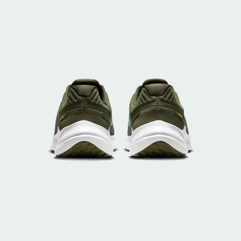 Nike Quest 5 Men's Green Running Shoes DD0204-300 back view showing heel tab and collar padding