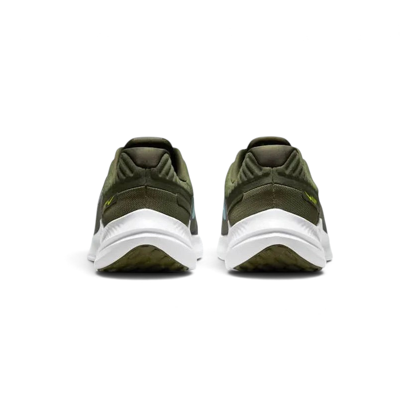 Nike Quest 5 Men's Green Running Shoes DD0204-300 back view showing heel tab and collar padding