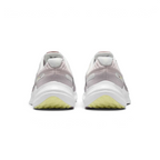 Rear view of the violet shoes focusing on the padded heel collar and the clean transition into the white and purple midsole.