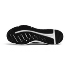 View of the outsole of the Nike Downshifter 12 Men's black training shoes, showing the durable rubber tread pattern for multi-surface traction.