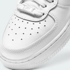 Details the premium stitching wrapping the front toe cap protection matrix and the neat layout of the lace eyelet track.
