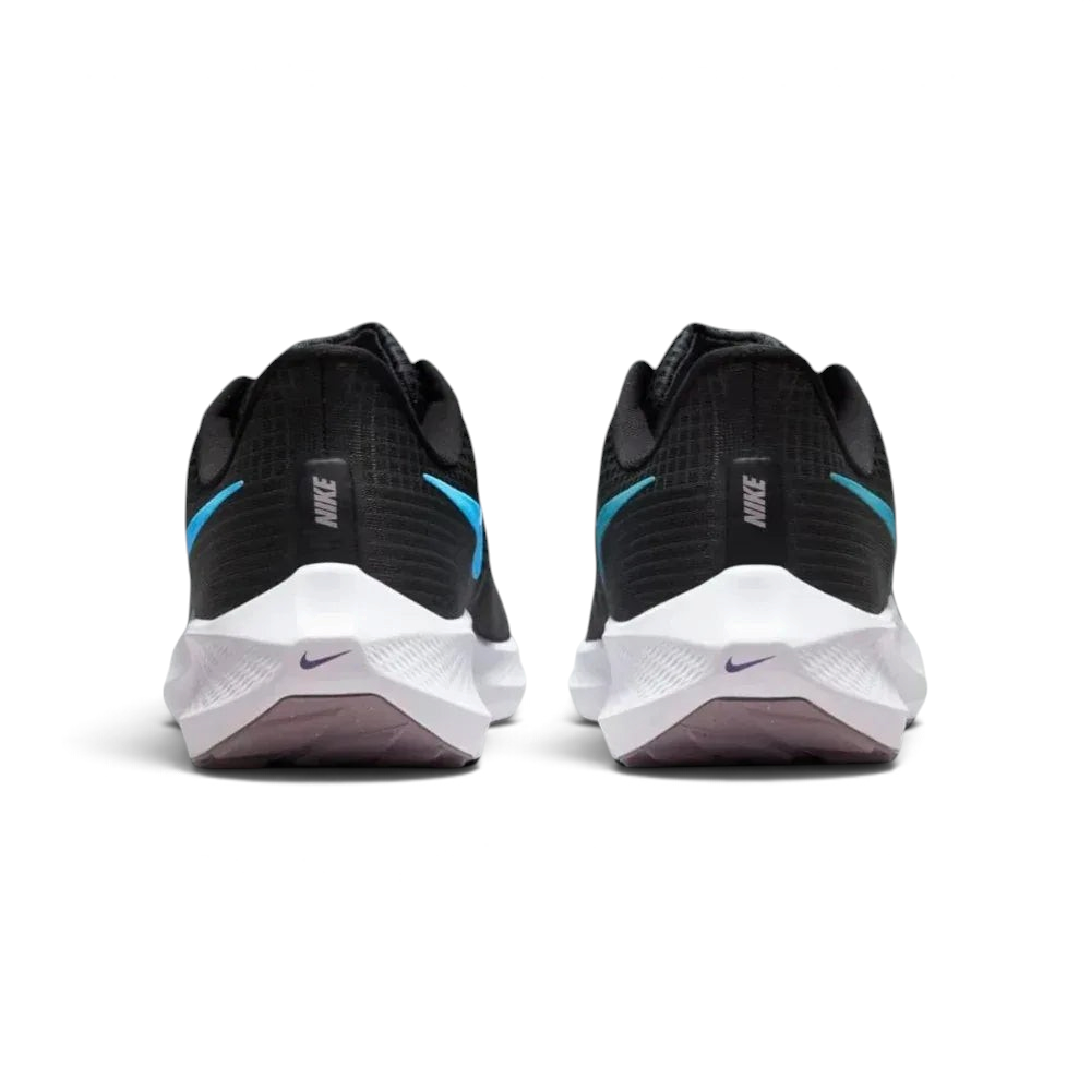 View from behind looking at the heel, focusing on the tapered collar design and the subtle reflective elements.