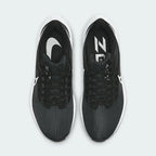 Overhead view of the running shoes, highlighting the engineered mesh ventilation zones and the integrated Flywire lacing.