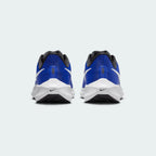 Rear view of the Nike Air Zoom Pegasus 39 Men's blue running trainers, focusing on the supportive heel collar and design for smooth transitions.