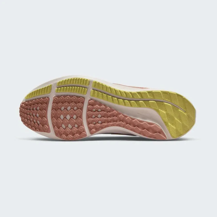 Outsole View: Showing the Waffle-inspired traction pattern and the flex grooves on the rubber sole.