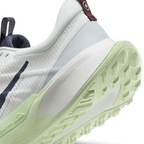 Rear underside close-up of Nike Juniper Trail 2 Women's White Trail Shoes DM0821-103 heel and trail-ready outsole grip