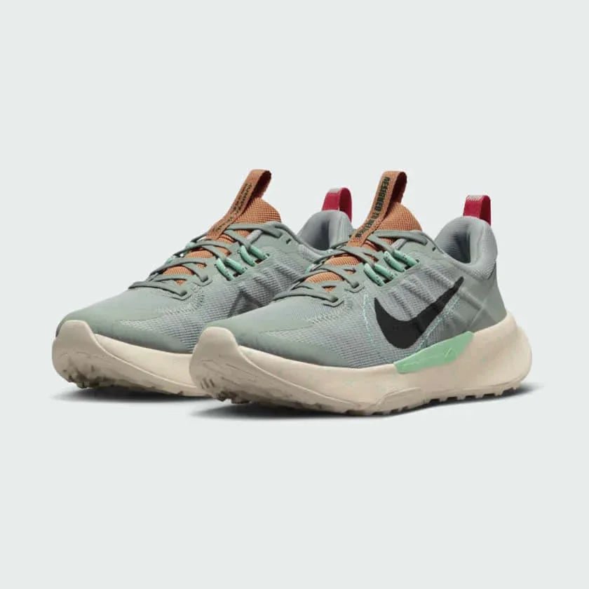Nike Juniper Trail 2 Women's Running Shoes DM0821-301 angled view showing trail-ready midsole and reinforced toe area