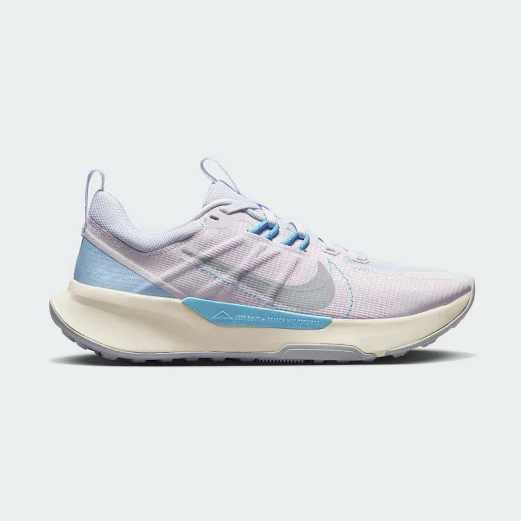 Nike Juniper Trail 2 Women's Running Shoes DM0821-600 side view showing pink mesh upper and rugged outsole

