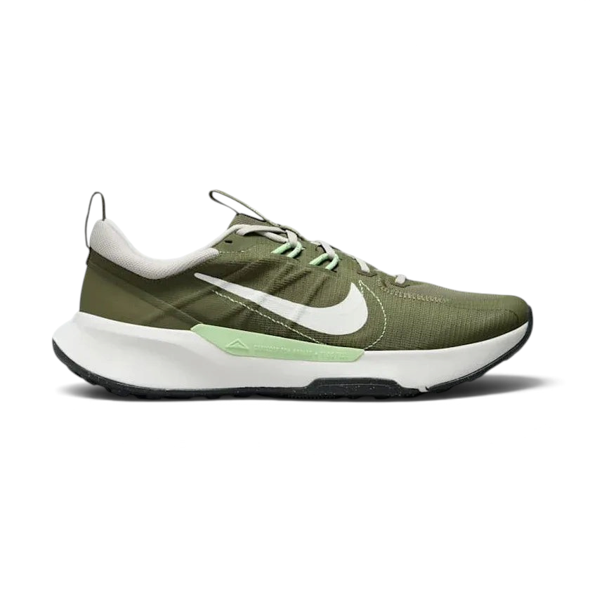 Nike Juniper Trail 2 Men's Trail Running Shoes side view showing rugged mesh upper with synthetic overlays and trail-ready outsole