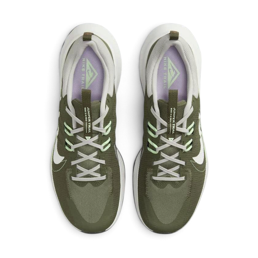 Nike Juniper Trail 2 Next Nature Men's Trainers DM0822-200 top view showing lace-up closure, padded tongue, and trail-ready construction