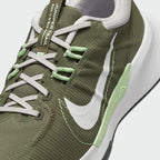 Close-up of Nike Juniper Trail 2 Next Nature Men's Trainers DM0822-200 showing breathable mesh texture, laces, and tongue logo