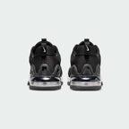 Rear view of the Nike Air Max Alpha Trainer 5 Men's black, focusing on the prominent Max Air unit in the heel and wide, flat base for stability.