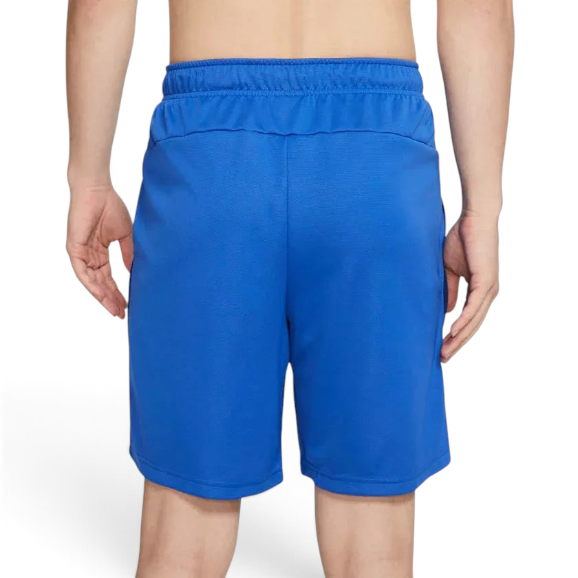 Nike Men's Dri-FIT 8" running shorts in obsidian, back view showcasing the plain design and potential zippered back pocket.