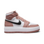 Air Jordan 1 Elevate High Women's Pink Trainers DN3253-601 side view showing high-top pink leather upper and elevated platform sole