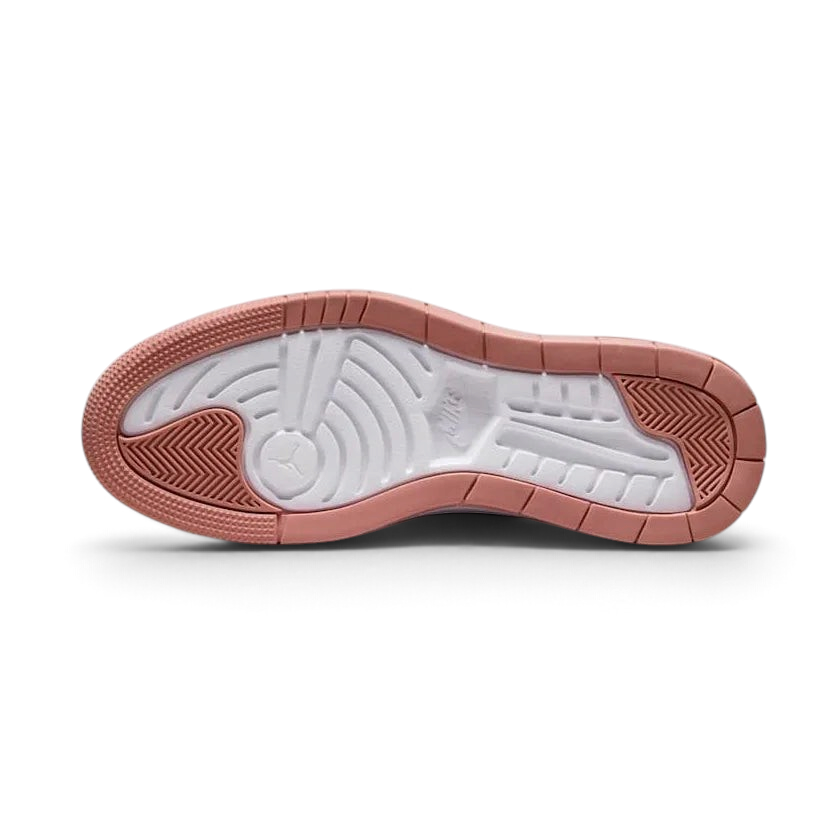 Air Jordan 1 Elevate High Women's Pink Trainers DN3253-601 outsole with circular traction pattern and platform tread