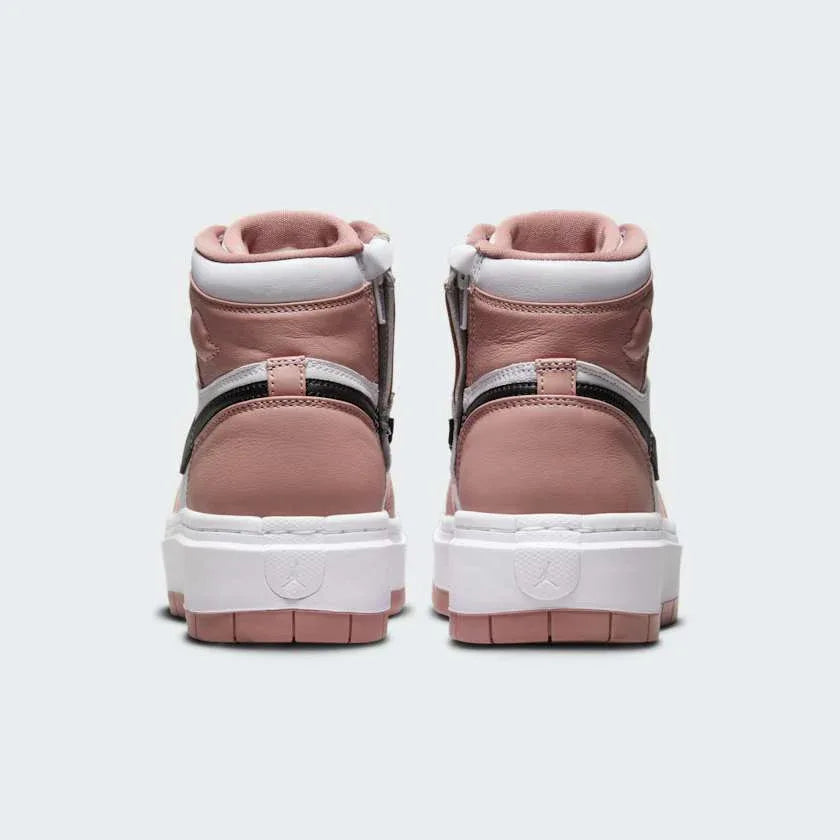 Air Jordan 1 Elevate High Women's Pink Trainers DN3253-601 back view showing heel tab and extended collar height