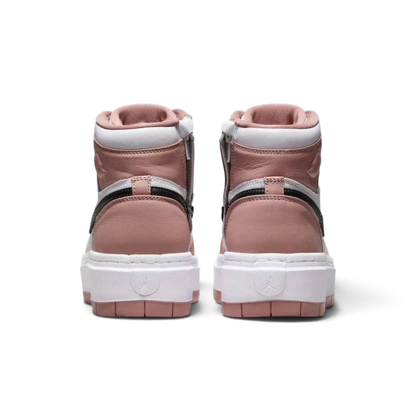 Air Jordan 1 Elevate High Women's Pink Trainers DN3253-601 back view showing heel tab and extended collar height