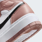 Rear underside close-up of Air Jordan 1 Elevate High Women's Pink Trainers DN3253-601 platform heel and outsole pattern