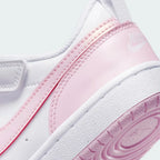 Detailed zoom on the midsole and the contrast pink stitching, highlighting the durable cupsole construction.
