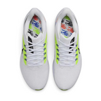 Nike Pegasus 39 Premium Men's White Running Shoes DX1627-100 top view showing laces, padded tongue, and streamlined upper design