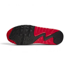 Nike Air Max 90 Men's Silver Leather Trainers DX4233-001 outsole with waffle tread pattern in black and grey