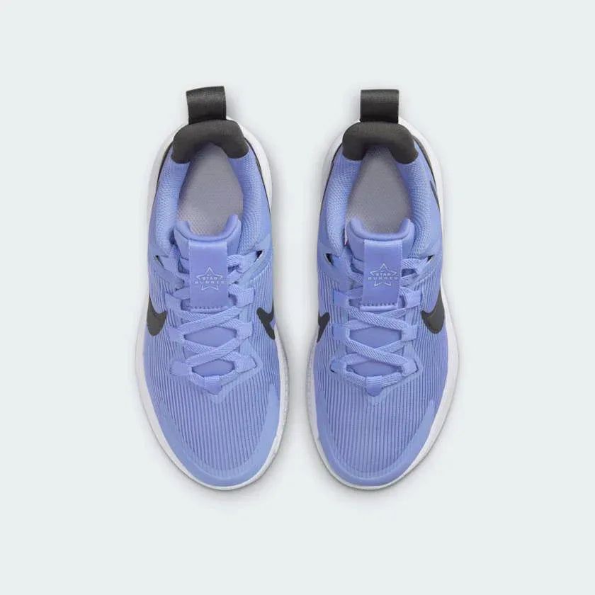 Top view of Nike Star Runner 4 Next Nature Children's trainers showing lacing and mesh upper