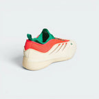 Focuses on the reinforced heel cup structure and the professional finish of the signature Dame logo branding.