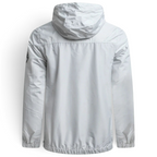 Ellesse Mont 2 Overhead Anorak Jacket Men's in grey marl, back view showcasing the plain design and the hood.