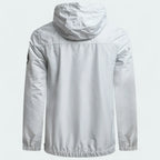 Ellesse Mont 2 Overhead Anorak Jacket Men's in grey marl, back view showcasing the plain design and the hood.