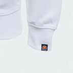 Detailed zoom on the ribbed stand-up collar and full zipper of the Ellesse Rimini Track Jacket, highlighting its classic construction.