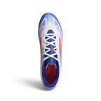 Top-Down View of Pair: Looking down at the white lacing system and the technical perforations on the tongue.
