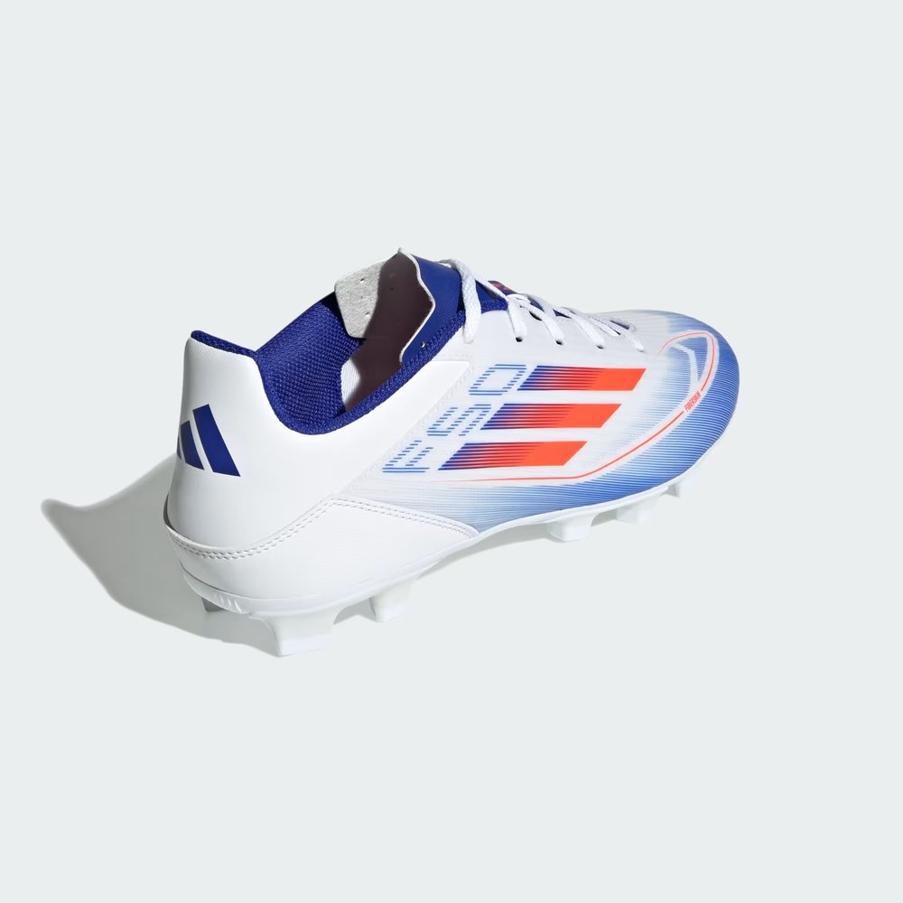 View from Behind Looking at the Heel: Focusing on the streamlined heel counter and the clean white finish.