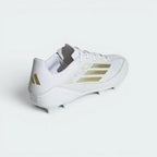 Focuses on the rigid heel counter structure and the professional layout of the golden F50 branding accents.