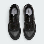 Focuses on the locked-in traditional lacing layout, displaying the perfect symmetry of the ultra-thick plush tongue, the cushioned black interior lining, and the precise ventilation pores tracking down the front engineered mesh toe box area.