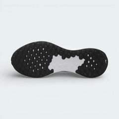 View of the rubber outsole of the Nike FB2207 007, showcasing the data-driven traction pattern and flex grooves for natural foot movement.