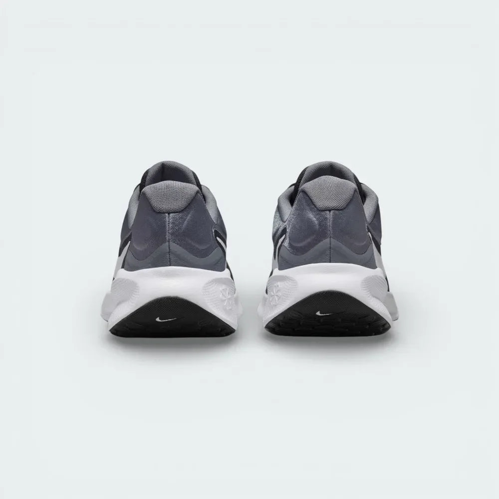 Rear view focusing on the reinforced Anthracite heel counter and the padded collar for enhanced ankle support.