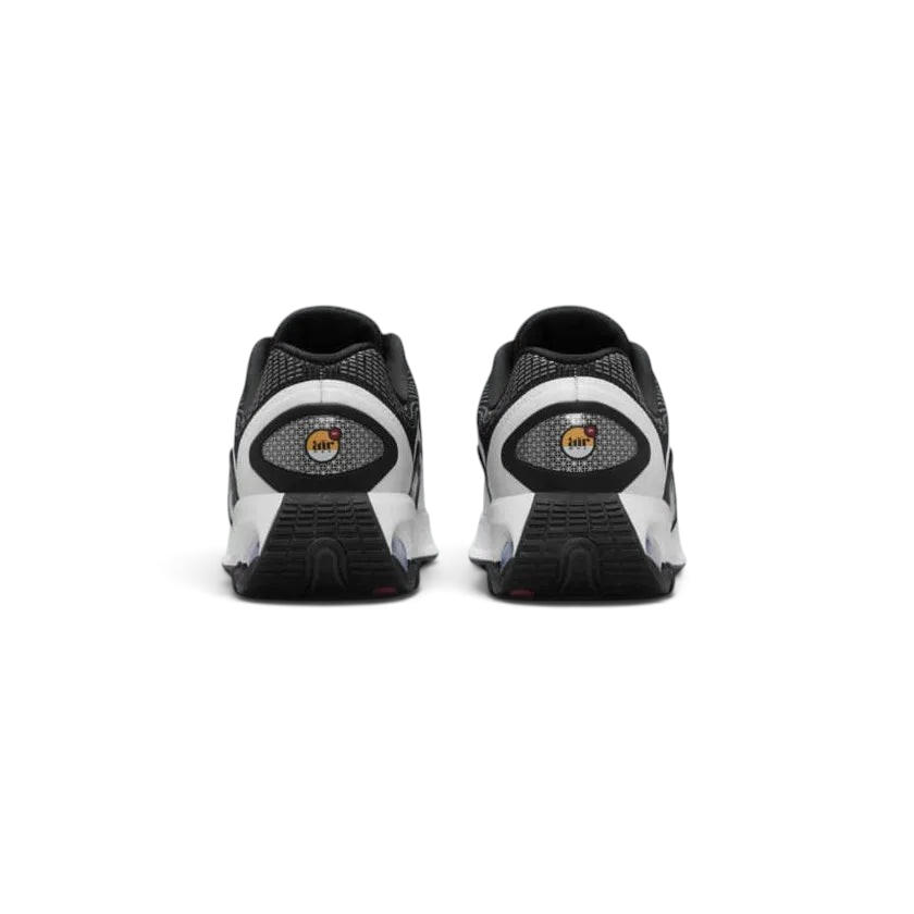 Nike Air Max DN Juniors Casual Trainers FB8987-003 back view showing pull tab and heel Air unit detail