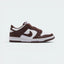 Highlights the high-velocity sweep of the vibrant Gym Red leather Nike Swoosh, showing the professional, smooth matte texture of the White leather base panels, the deep Redwood overlays, and the clean white rubber midsole wall.