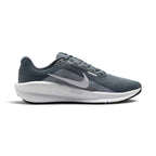 Inner side profile of the Nike Downshifter in grey featuring the white tick
