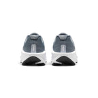 Close-up rear angle focusing on the supportive textile heel counter, Wolf Grey pull-assist detailing, soft Achilles collar cushioning, and sculpted foam heel bevel.