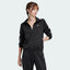 Adidas Women's Archival Track Jacket in black, front view showing full zip, stand-up collar, white 3-Stripes on sleeves, and embroidered Trefoil logo.