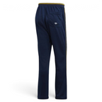 Adidas Recycled Track Pants Men's in dark blue, back view showcasing the plain design and ribbed cuffs.