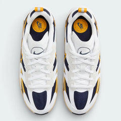 Top-down view of the Summit White Nike Jam shoes, highlighting the breathable mesh panels and the technical lacing system designed for a secure fit.