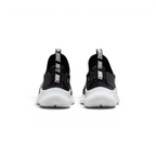 Rear view focusing on the heel pull tab and the supportive wrap-around construction.
