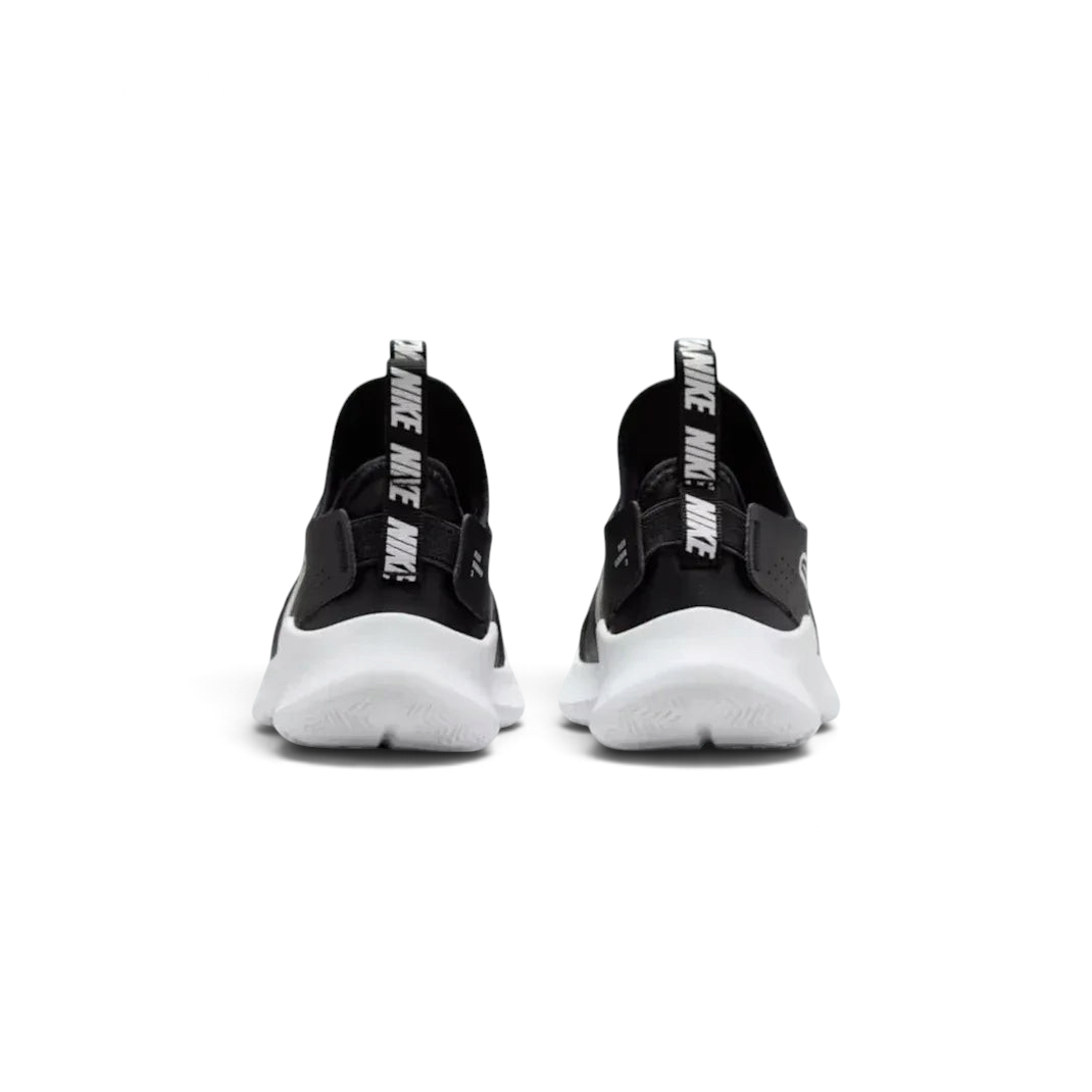 Rear view focusing on the heel pull tab and the supportive wrap-around construction.