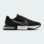 Highlights the high-velocity sweep of the crisp White Nike Swoosh, showing the professional, texturized weave of the Black upper mesh, the sticky rubber wrapping up the side, and the clear window of the visible performance Max Air unit in the heel.