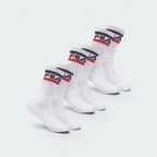 Highlights the high-velocity sweep of the iconic navy and red heritage stripes, showing the professional, clean texture of the white ribbed cotton upper leg sitting above the smooth footbed.